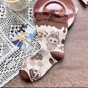 Cute Animal Labubu minions Print Socks Set